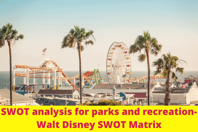 SWOT analysis for parks and recreation in 2024 - Walt Disney SWOT Matrix